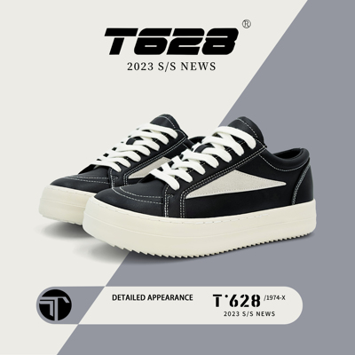 T628美式复古厚底增高板鞋