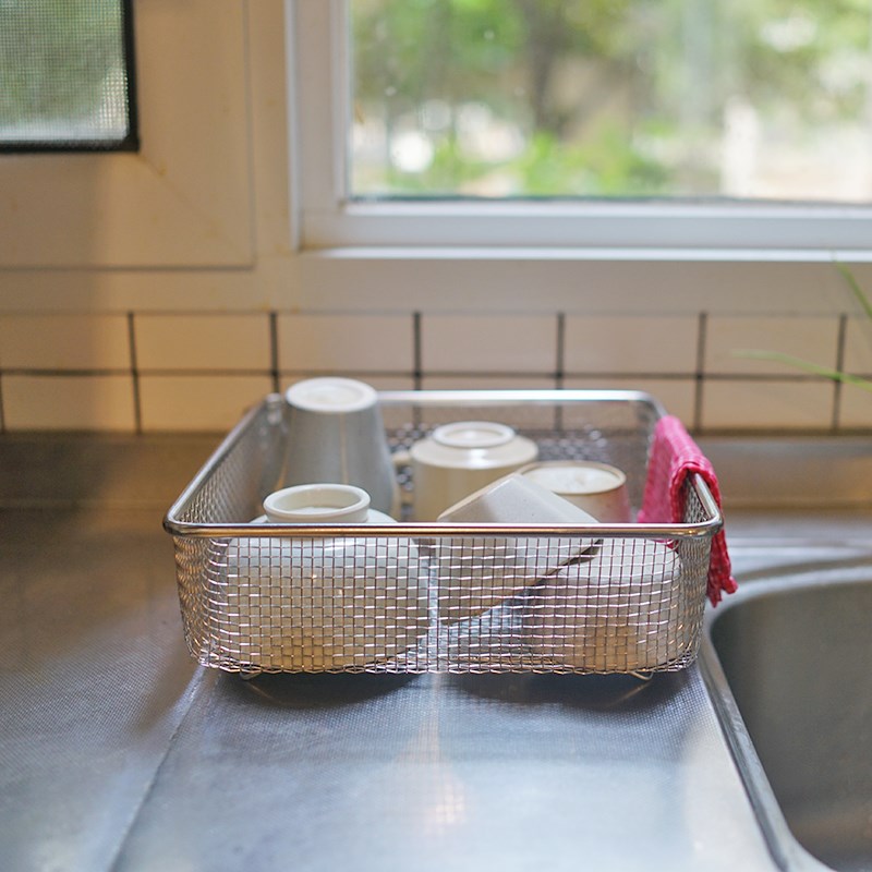 朴房 304不锈钢大容量方形沥水篮碗碟锅沥水筐水果蔬菜霜山网篮子