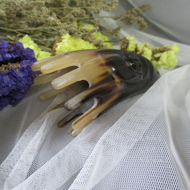 天然牛角梳纯按摩好洗头梳子抓头皮头部经络防大齿宽齿脱发精品厚