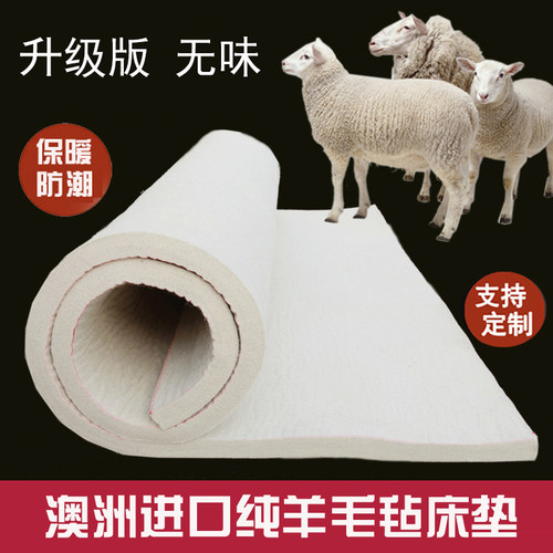 升级款无味纯羊毛毡子定做羊毛毡炕毡垫子学生防潮床毡床毡床垫子