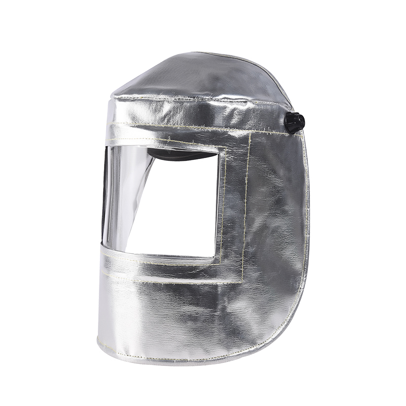 铝箔面罩耐高温炉前工炼钢工业冶炼电焊隔热防火花头戴防护罩面具
