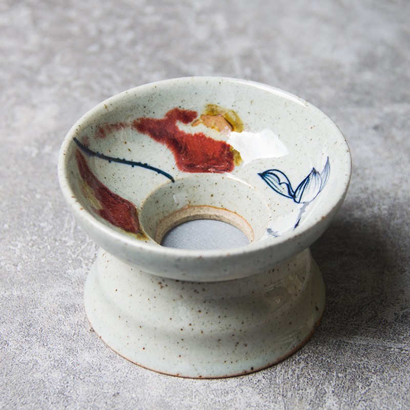 手绘陶瓷茶漏复古釉里红青花瓷滤茶器创意茶隔茶叶过滤网茶道零配