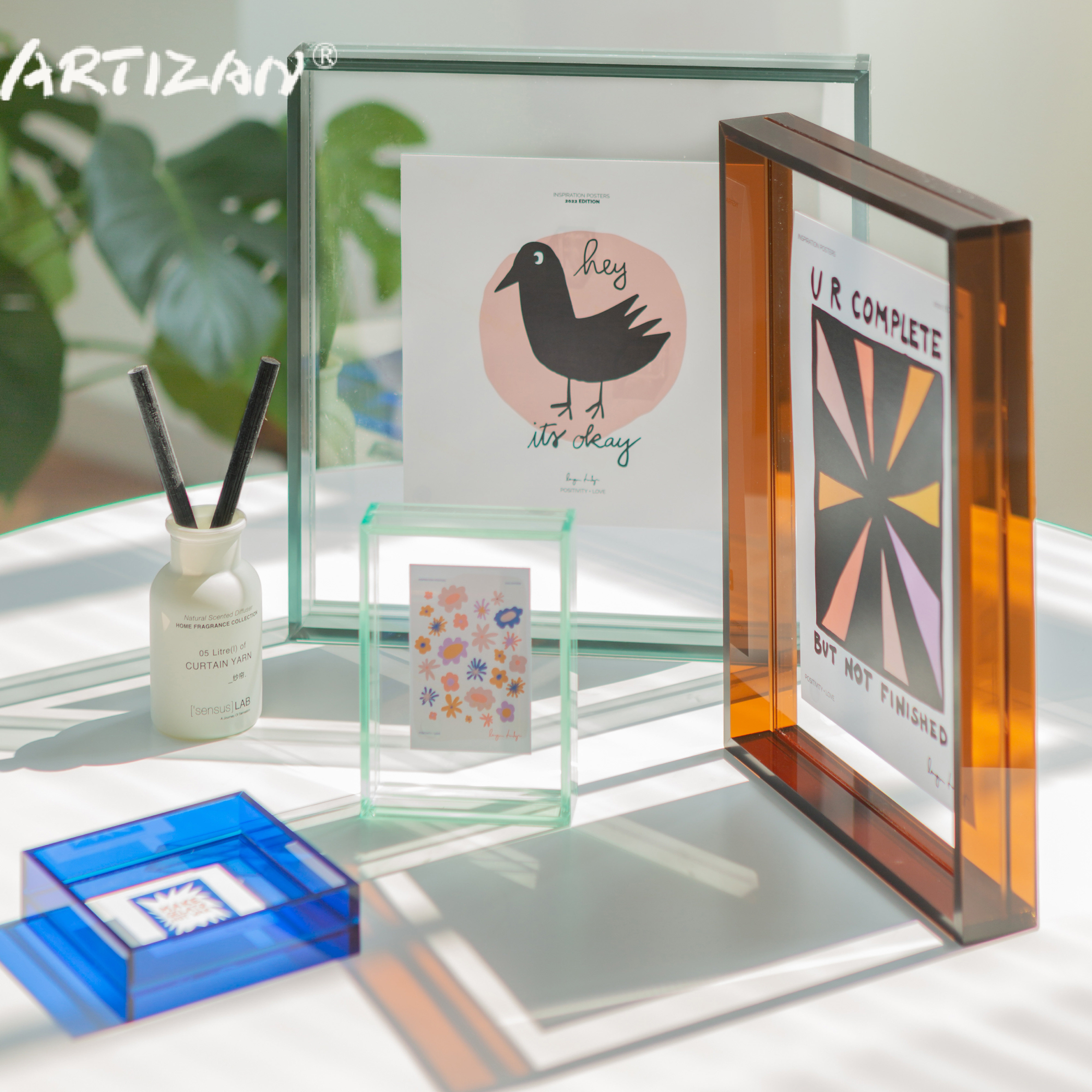 创意海报a4画框压克力透明展示框打印照片做成相框a3桌面摆台挂墙