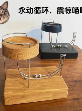 牛顿摆球永动机动力学逗猫混沌摆永动仪办公室书房桌面摆件装饰品