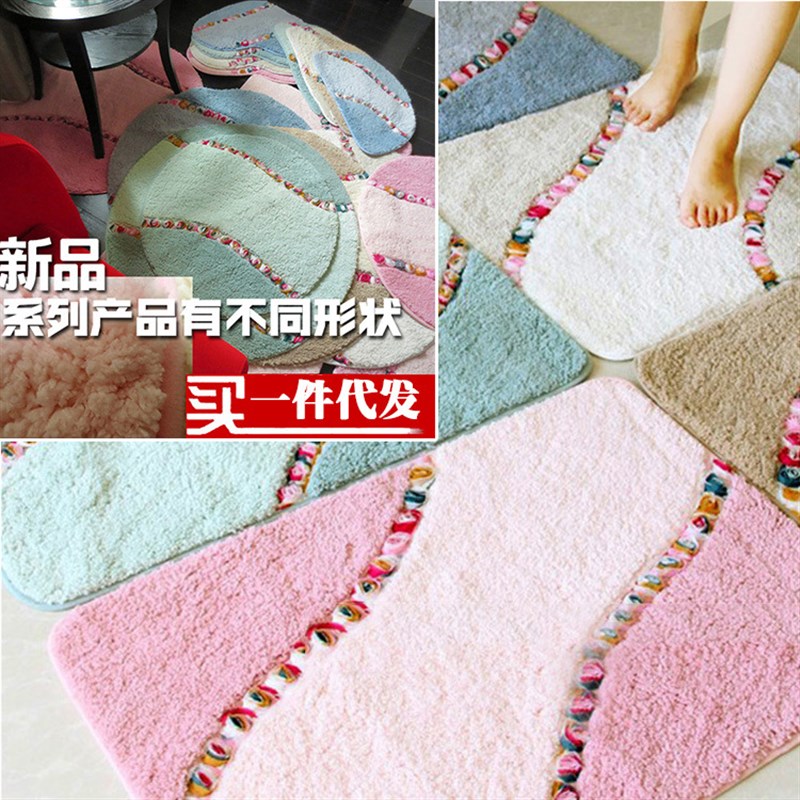 田园小地毯卧室门口地垫房间床边床前毯浴室卫生间门垫吸水防滑垫