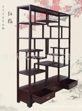 广州立豪竹木厂楠竹博古多架宝LH201807阁竹木古董茶空间架竹茶架