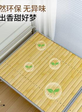 J^折叠床单人家用1m床1.2硬米加携固铁架板出租屋折VJH叠便小