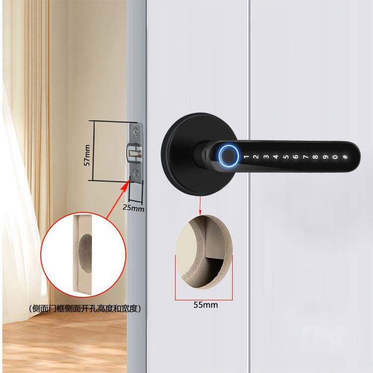 智能指纹门锁家用电子智能锁密码锁出租房卧室入户大门锁