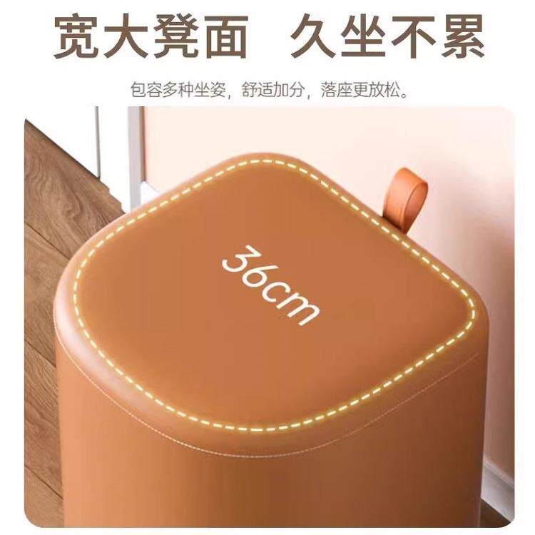 化妆凳储物梳可妆台子女生卧凳室奶油风旋FZE转万向轮美甲椅方矮