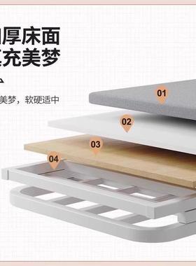 叠折单人床家人用午休小床成简易出租板屋1米2长款便携双人硬HNT