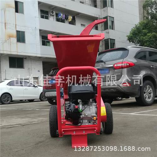 碎小型移动木材碎枝TJI湿机果园树枝粉机干破葡萄枝碎机