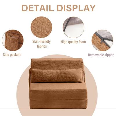 跨境热绵卖定型切割海折叠沙床两用小49721叠户型可伸缩折沙发发