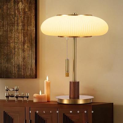 中古复古台灯轻胡桃木吧台奢茶设计室师客厅54143书卧室房床头装