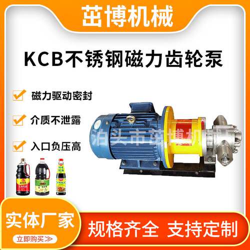 试压泵溶剂增压泵絮凝剂输送泵KCB-300不锈钢磁力齿轮泵高扬程