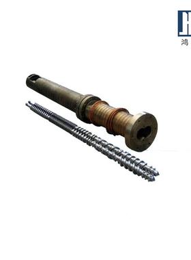 舟双山厂家金平双螺杆不易磨损合注320平形双孔机筒螺杆塑机零配