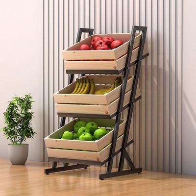 水红果货架家整用厨房收纳理置物架酒架生示鲜超市多层陈jls59SS6