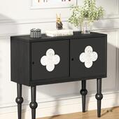 玄关柜412法黑薄色超式 极窄客厅玄关台装 柜入户饰走廊过道尽头柜