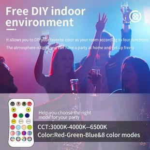 RGB2W全彩吸灯C方形智顶能RF遥控全遥控面板灯4W智能调光调色幻彩