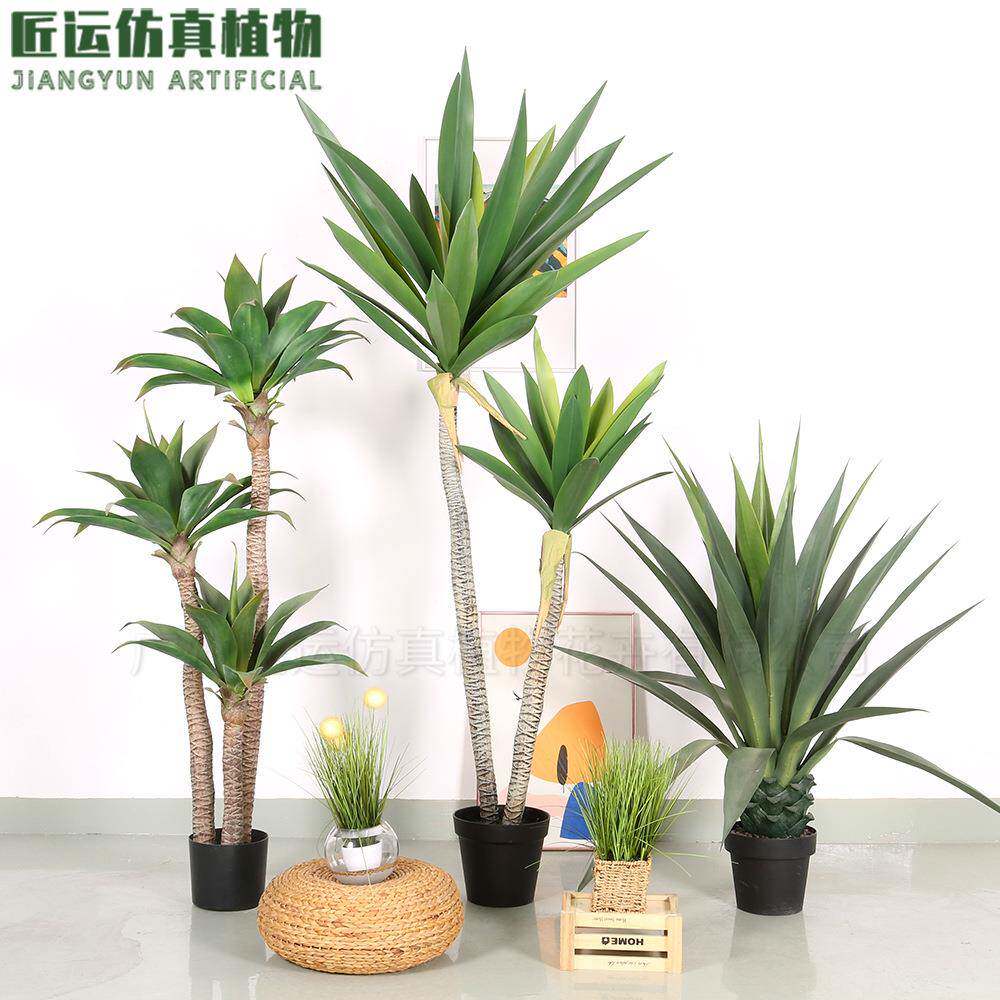 新摆仿真龙001舌兰盆栽室内落地件仿真龙舌兰植造剑物麻人剑兰盆