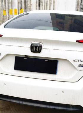 黑色车标装思雅256阁冠道crv域皓影x飞度方改向盘饰装贴盖