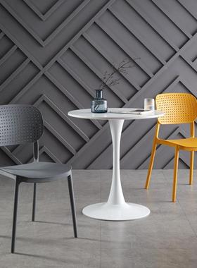 成人塑靠背椅家用加厚时尚凳餐子家餐厅椅子现代简约料简易97682