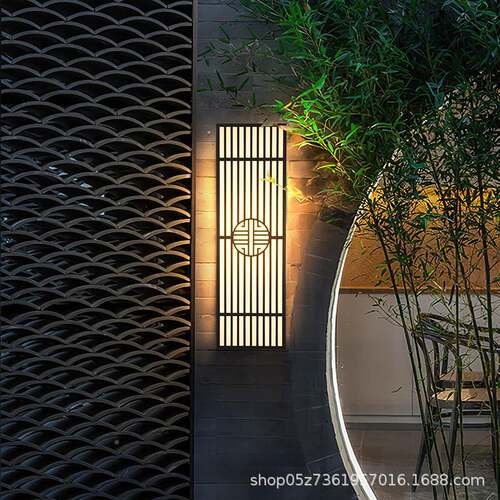 中式庭院壁灯外仿云石壁轻奢门前灯入户B1176-Z新大门壁灯别墅灯
