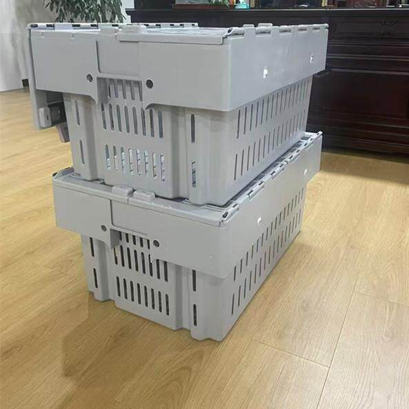 海鲜养转殖箱螃蟹龙虾龙周澳转筐斜插式带盖灰色ZZQ水产中箱