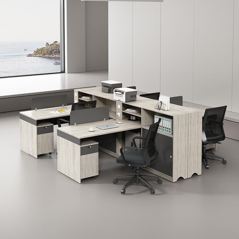 职员办公桌椅办组合简约现代员工桌咨询客服4人位办卡位公财务室