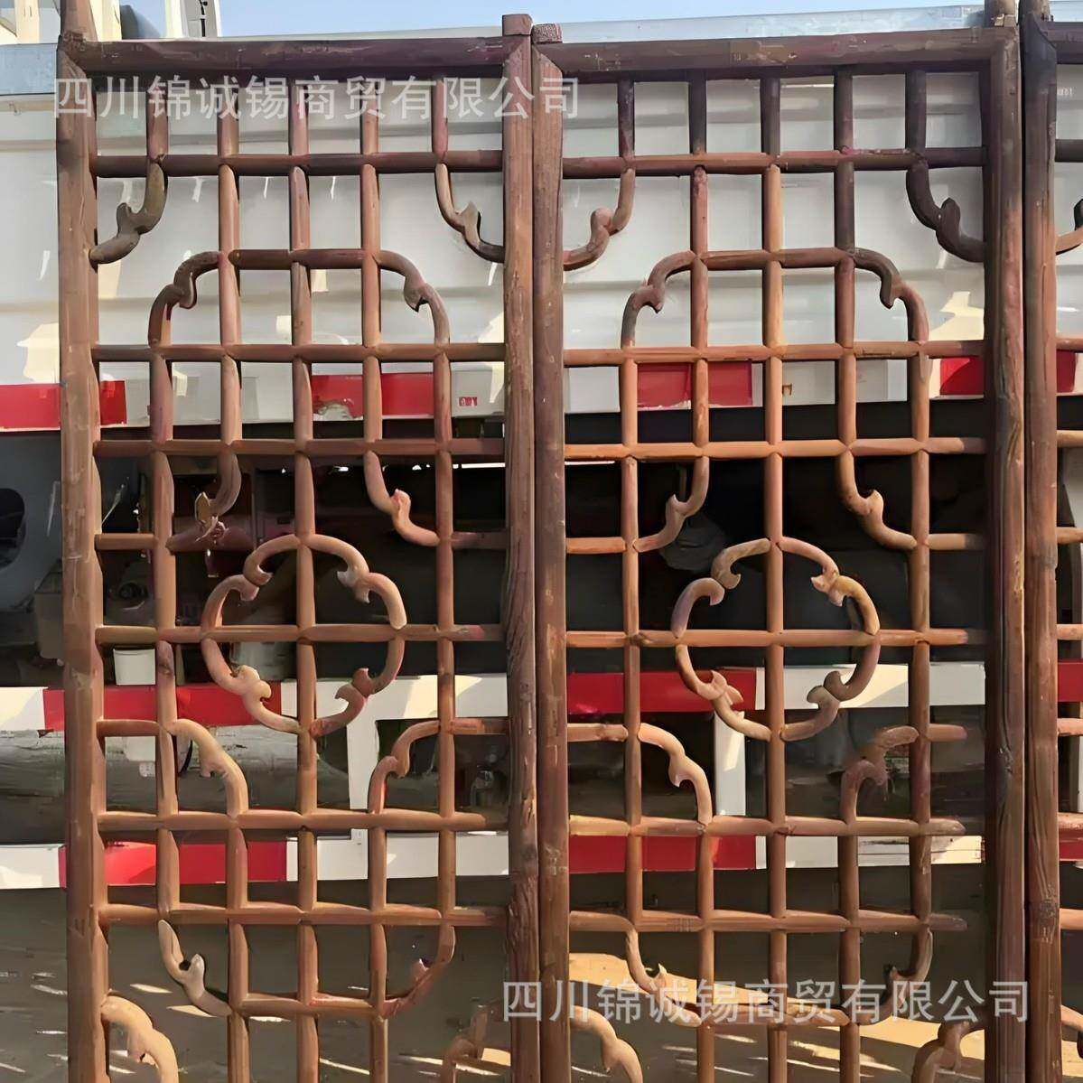 木雕仿门窗实木花格镂空雕SMB刻花窗新装中古式院庭饰窗户