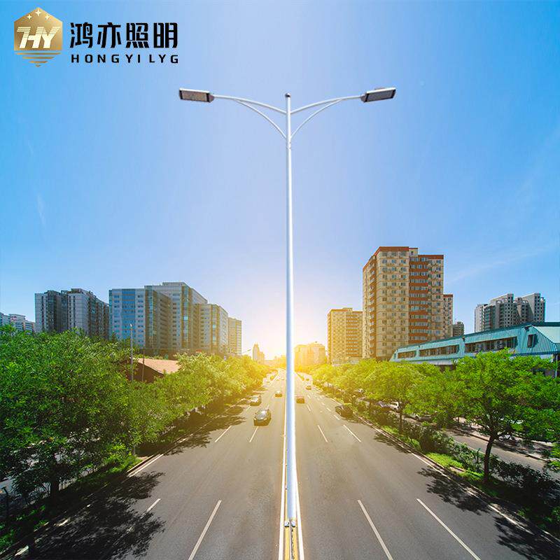 户外双臂双程头led路灯挑2杆市电20V城市道路照明全套工灯具GJJ臂