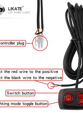 LKT一拖四12LED无线遥控频闪灯汽车格栅爆闪灯货车侧边警示灯红蓝