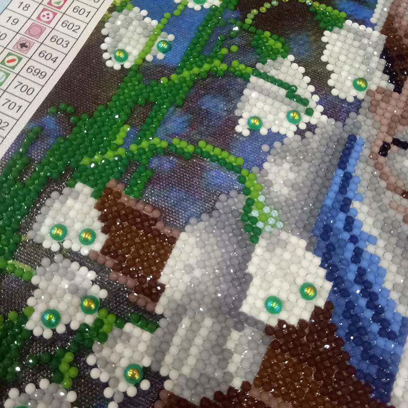 5钻石画绣好D成纯品图猫咪猫咪之家之家成半贴手工贴十字绣品出售