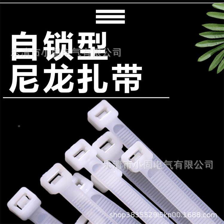 自锁龙式尼扎带扎10*605mm一拉10*650得扎带黑白色电线绳