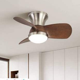 中古风扇灯餐厅主卧卧室吸顶电扇灯法式复古小尺寸吊扇灯美式书房