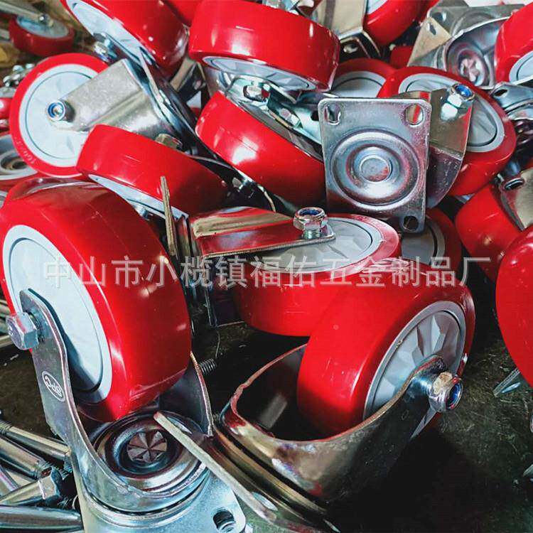 脚轮型3寸4寸寸PPPVC轮静车中音手推万向轮5子货架脚345寸PP轮手
