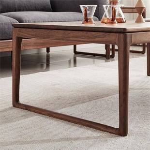 茶北黑胡桃木全实木几简约小户型桌茶几桌家用茶现429代风客厅桌