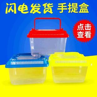 大号塑缸料乌龟金爬鱼缸虫饲养物ysh03手提透明仓鼠运输盒子龟宠