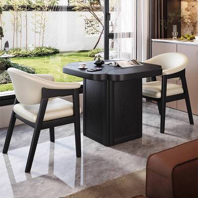 阳台单人茶桌小型客厅家用实木泡茶几书桌一体两用茶具茶台一整套