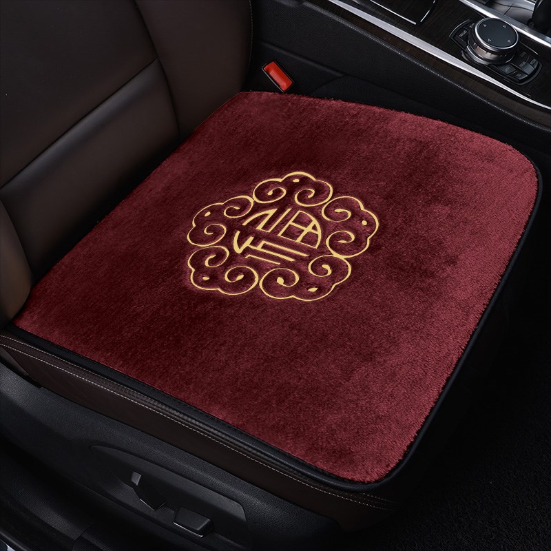 2019新款冬季汽车坐垫毛绒三件套无靠背羊毛单片单个短毛保暖毛垫