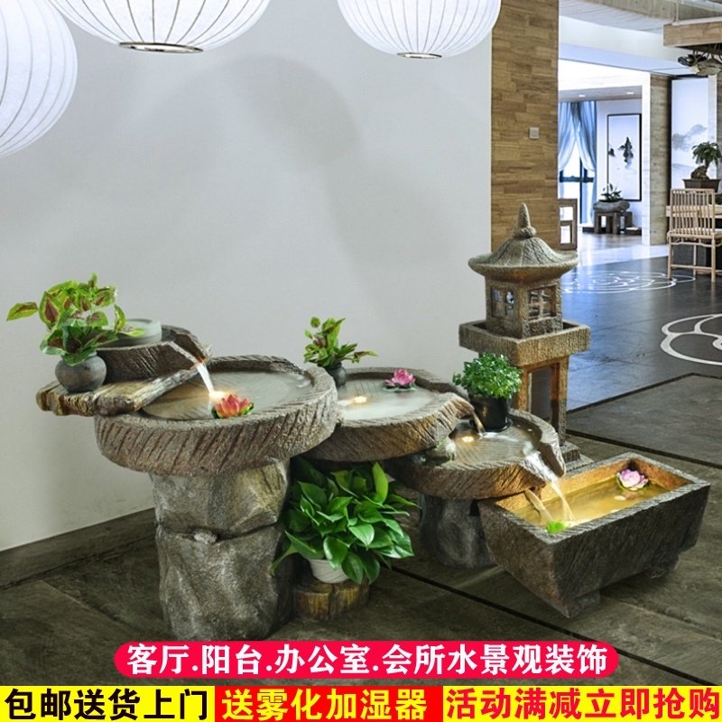 创意大假山喷泉流水摆件鱼池园林造景阳台庭院室内软装饰水系景观,家居饰品,装饰摆件,淘宝优惠券,粉丝福利购,淘宝优惠卷