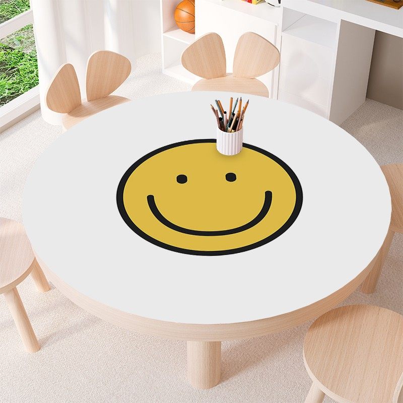 圆形餐桌垫茶几垫子PVC软玻璃餐桌布家用可爱防水防油免洗台布,居家布艺,桌布,淘宝优惠券,粉丝福利购,淘宝优惠卷