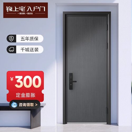 锦上宅 入户门家用防盗门指纹锁智能农村自建房大门进户门DH003