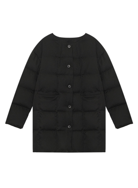 【汤曼妮粉丝专享】桑蚕丝羽绒服双口袋排扣90白鹅绒女54C262755