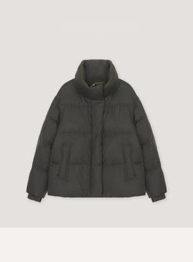 【钱老板推荐】显高短款立领90白鹅绒羽绒服慵懒54C252528