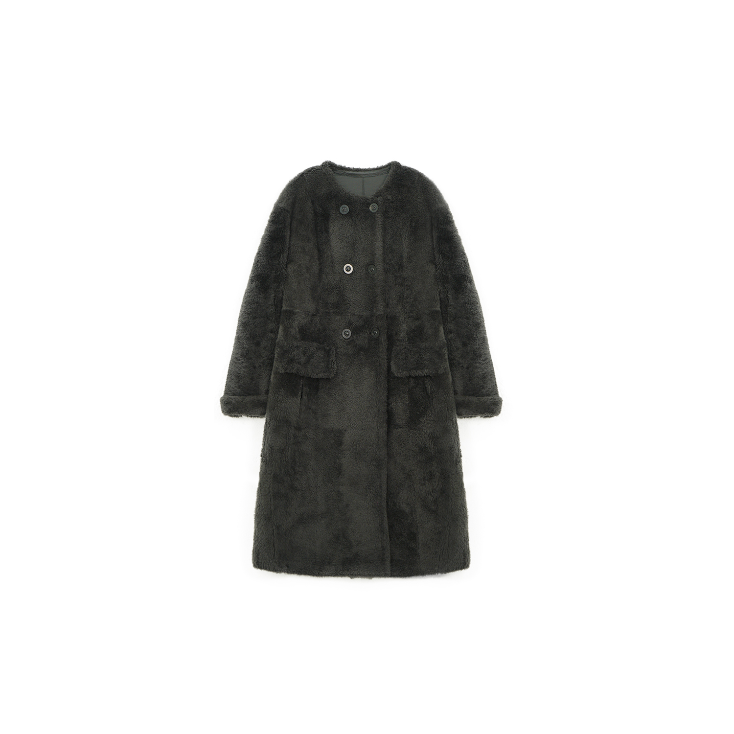 【钱老板推荐】进口娜塔莎皮毛一体中长款外套4C2808899