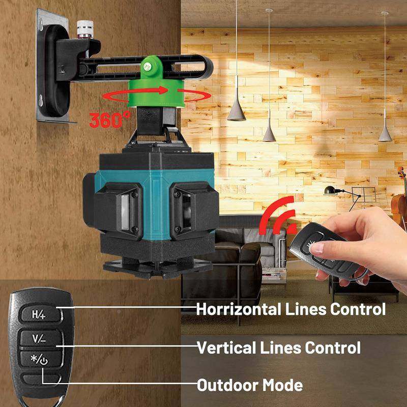 水平仪12线FMO6线4D绿水平仪1高光精度自动打铺地砖贴地仪贴墙线