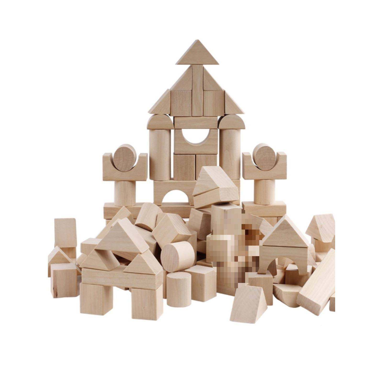 KB原木色建构幼儿园材木料实木水积清木质小班童木头玩具儿益智宝