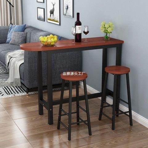 功家用吧台桌EQB靠墙餐饭店简易钢木小约现代简厅高脚隔断厨房多