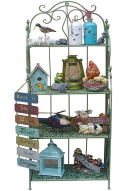 铁色艺多肉植物阳台架简约可移做旧绿四层YIG花绿盆架动植展示架