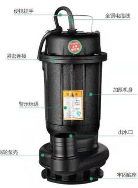 切割污水家泵抽粪20V化粪池排污泵用2沼气76803池物厕改抽污水泵